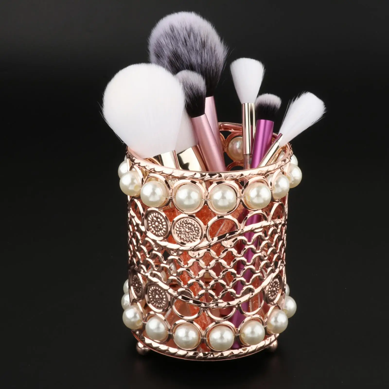 Crystal Cosmetic Organizer Makeup Brush Jewelry Storage Holder Pen Container Eyebrow Pencil Lipstick Holder Makeup Organizer