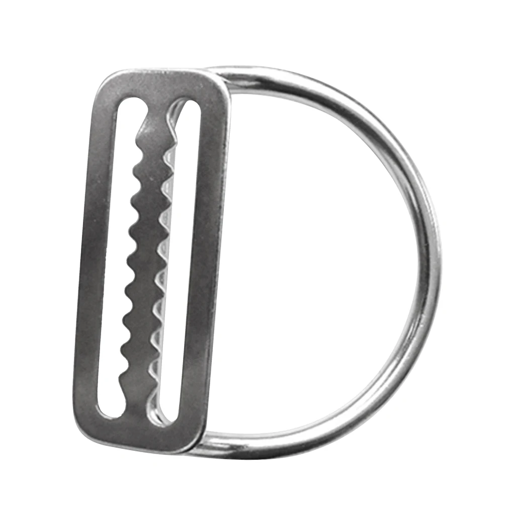 Scuba Dive 316 Stainless Steel Keeper Clip & Bent D Ring For 5cm Weight Belt Scuba Dive 316 Stainless Steel Keeper Clip & Bent D Ring For 5cm Weight Belt