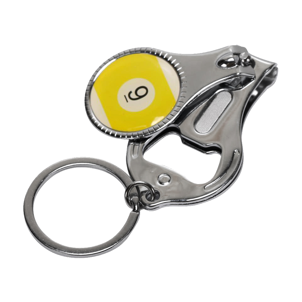 1 Piece Nail Clipper Nail Cutter with Key Ring Billiards Ball Pattern