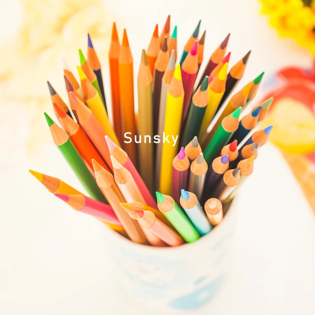 QIANXUNWUYU 120 Colors for Beginners Painting Adult Painting Professional  White Rod Oily Colored Pencils artist art