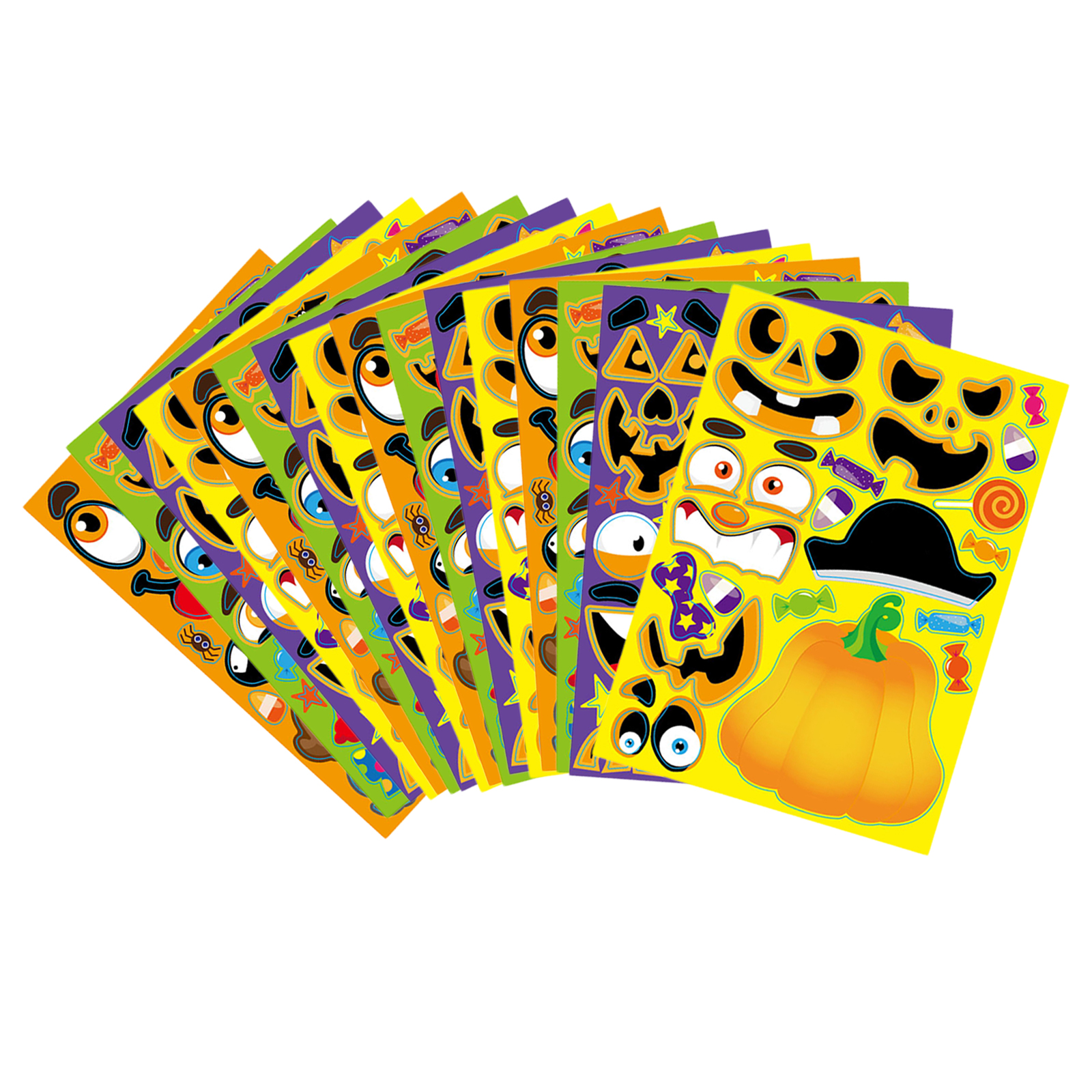 Halloween Stickers  Pumpkin Witch Jigsaw Game Kindergarten Toy Gift