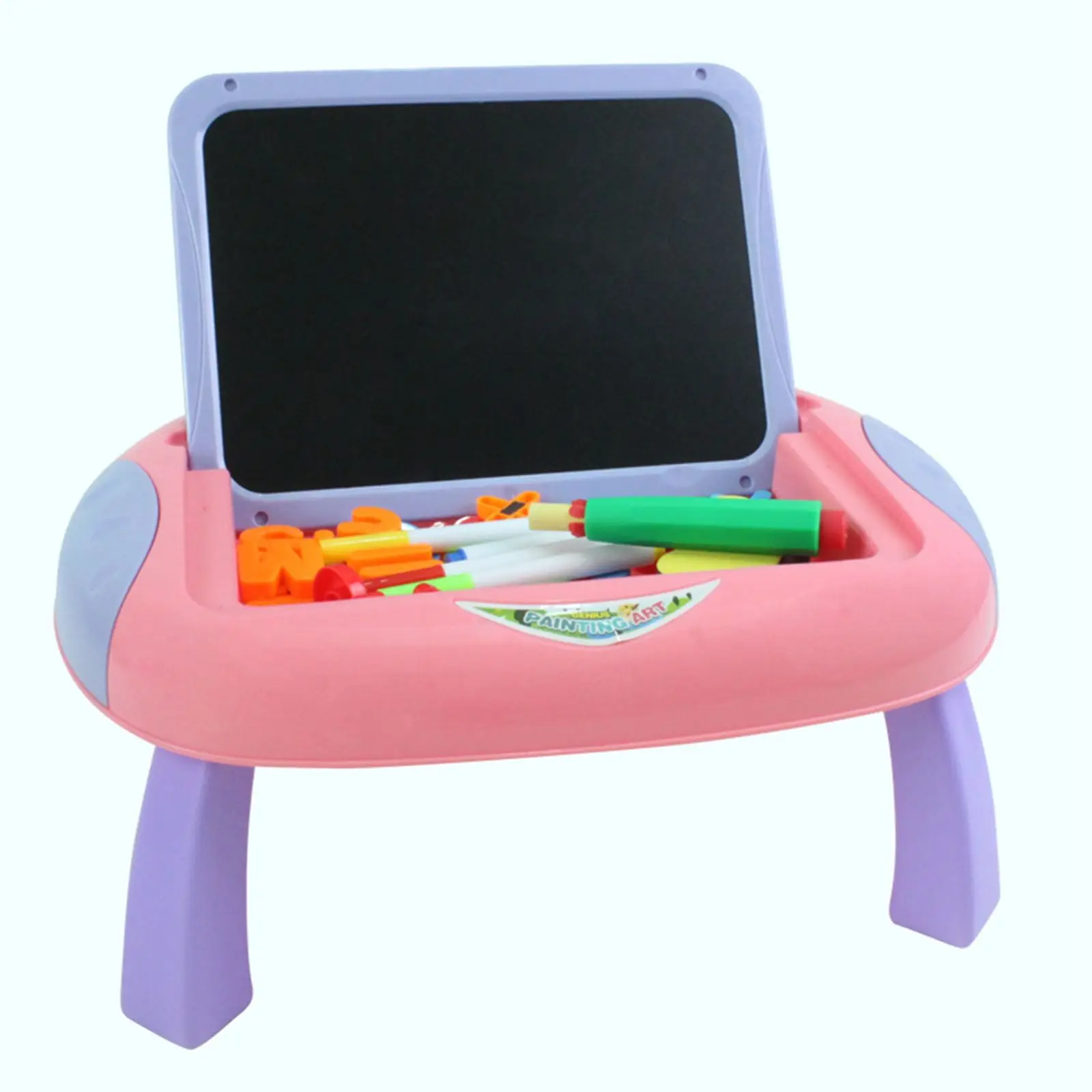2IN1 Dual Sides Drawing Easel Chalk Blackboard Magnetic Whiteboard Portable Gift 