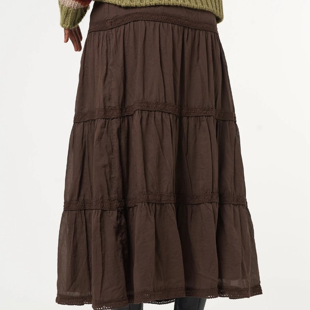 Dourbesty Fairycore Vintage Brown Skirt Y2k Grunge Kawaii