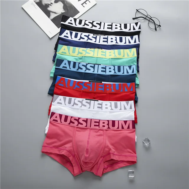 Aussiebum men's cotton underwear letter low waist sexy comfortable  breathable sweat absorbent youth briefs - AliExpress