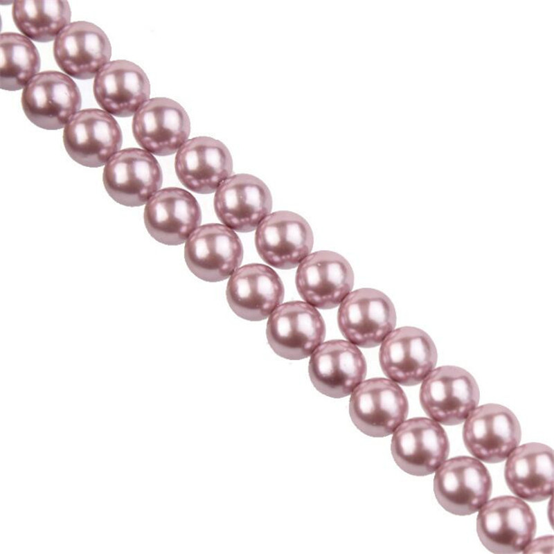 Wholesale OlingArt 4 6 8 10 12 14mm round Red multicolor Glass imitation pearl DIY Earrings Bracelet necklace jewelry making