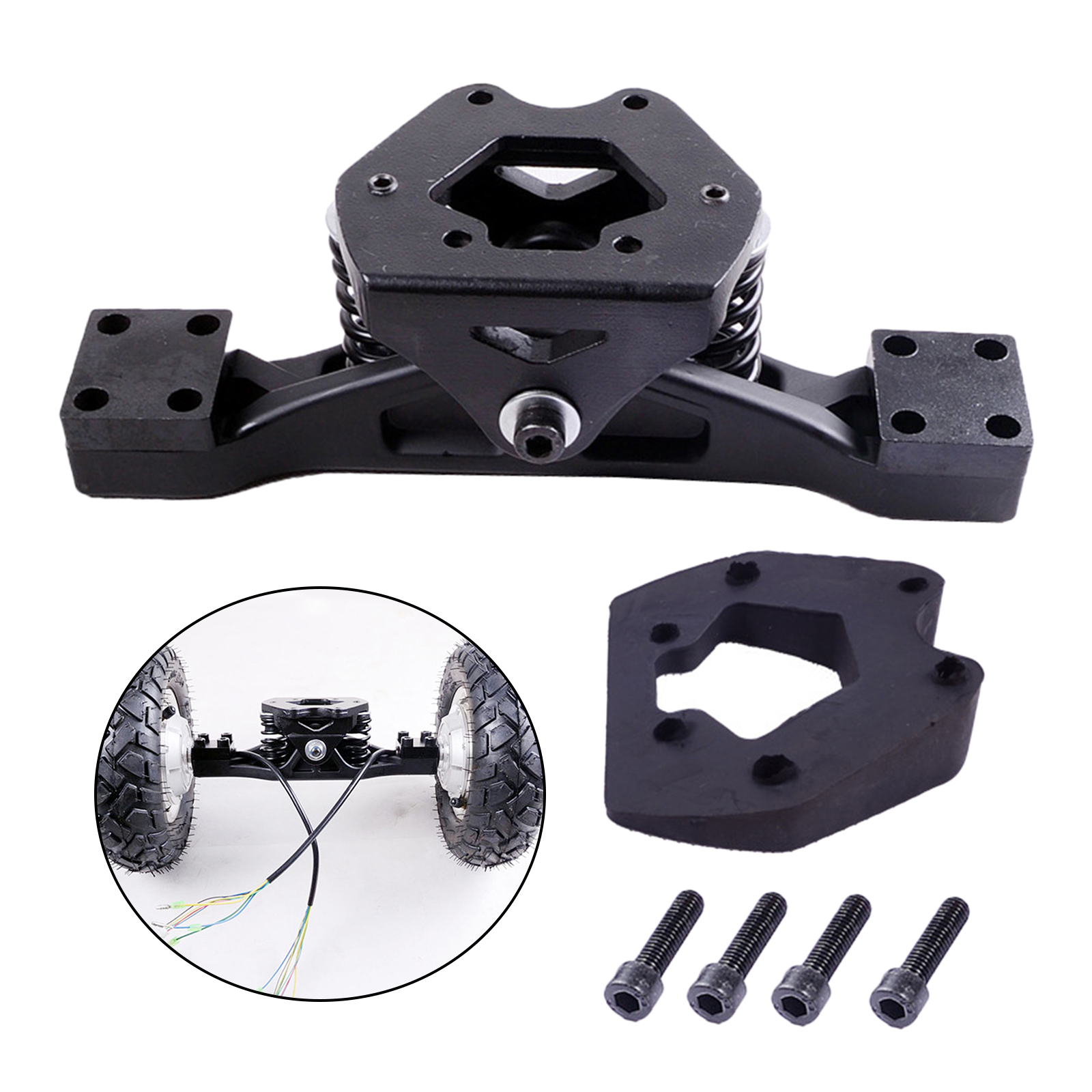 Black Off Road Skateboard Truck Hub Motor Wheel Mountainboard Accessories
