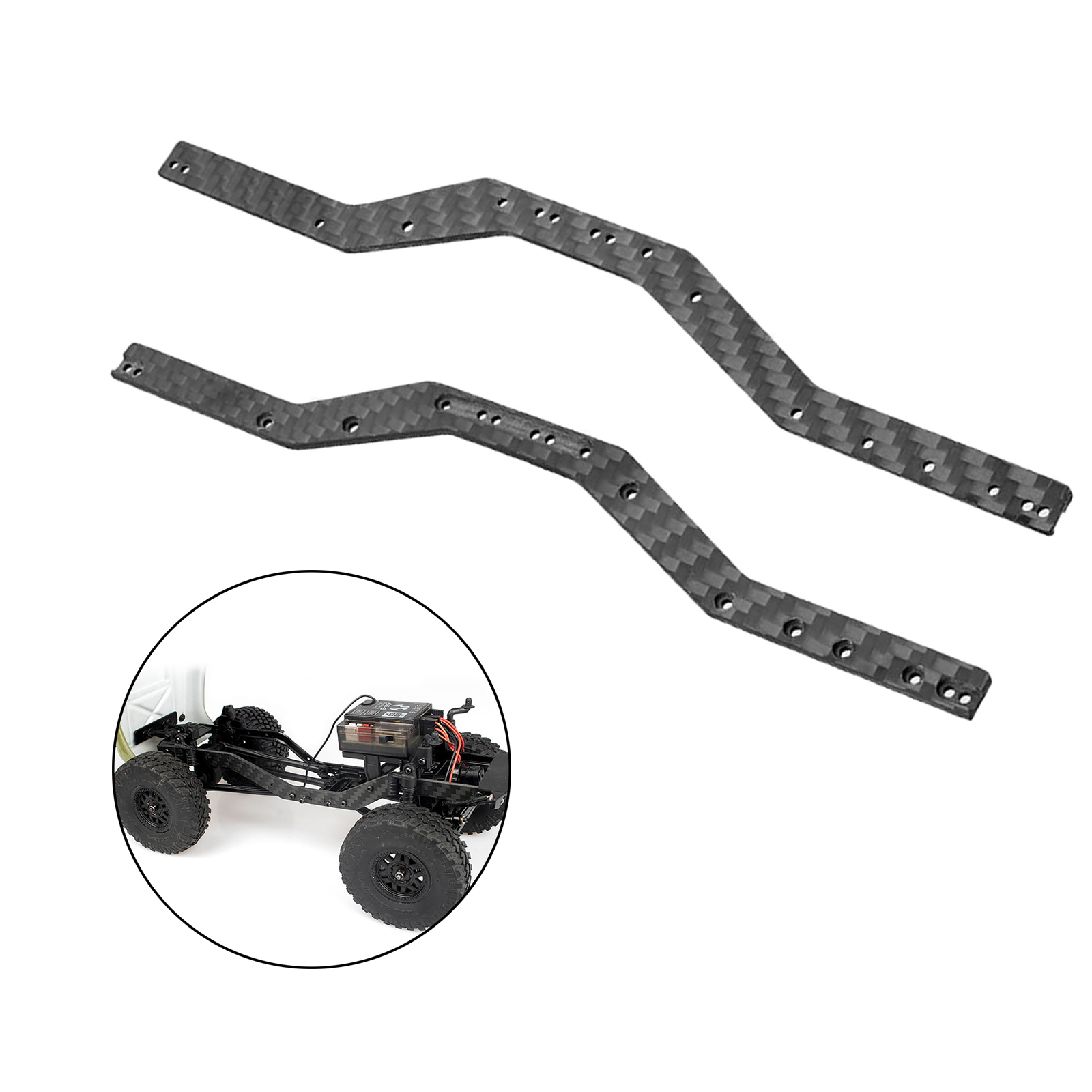 2pcs Chassis Frame Rails Kits for Axial SCX24 RC Buggy Car Vehicle DIY Accs
