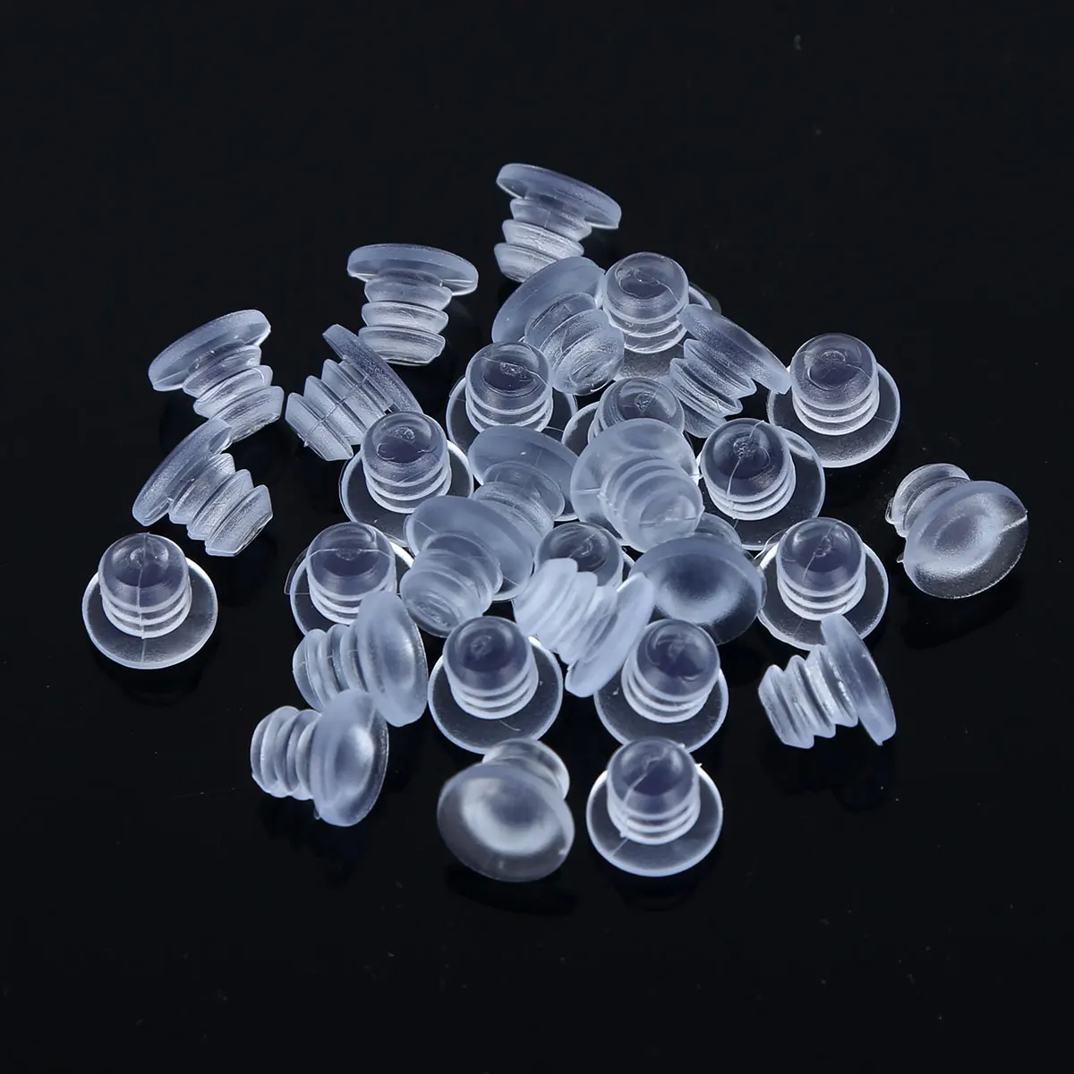 30x Rubber Glass Table Top Spacers Anti Collision Embedded Soft Stem Bumpers New 