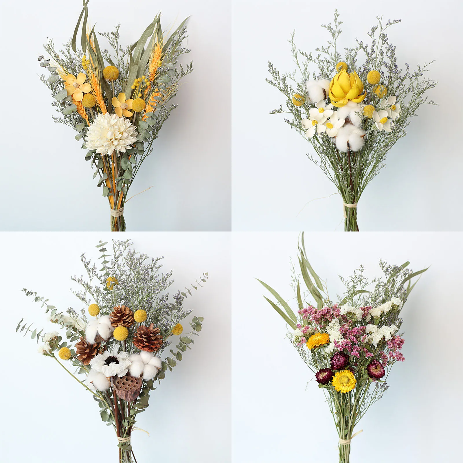 Natural Dried Flower Greenery Eucalyptus Daisy Floral for Wedding Party Home