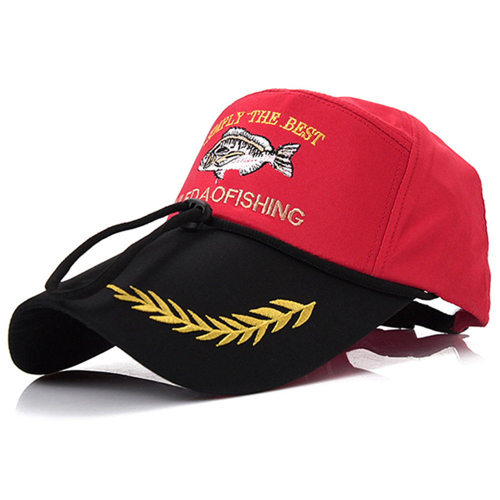 NEUE Männer Outdoor Angeln Kappe Angeln Hut Baseball Golf Jagd Kappe mit Cartoon Fisch Muster – Detail 6
