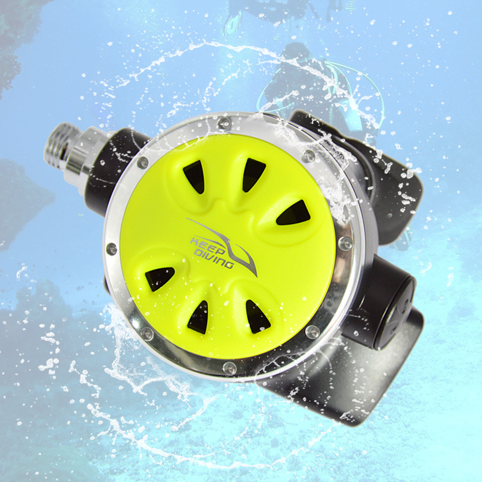 Diving Regulator Replacement Octopus Yellow Flexible Explorer Equipment Gear