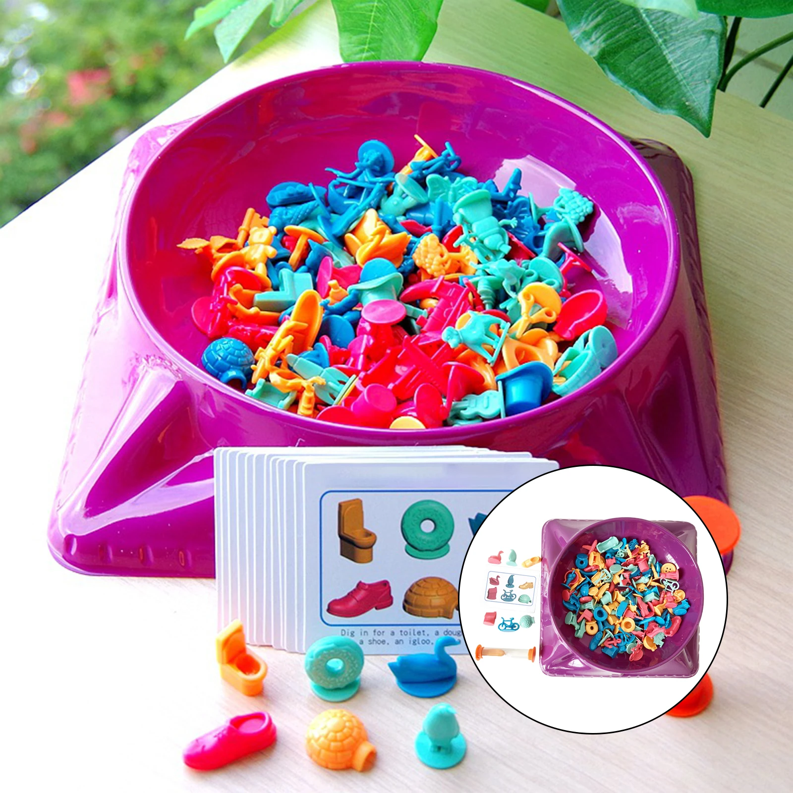 Treasure Hunting Toys Training Logical Thinking Parent Child Early Education Party Game Toys Treasure Bowl Time Hourglass