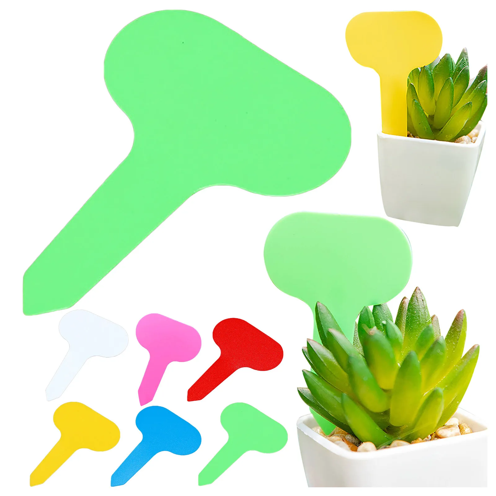 50pcs Garden Labels Plant Classification Sorting Sign Tag Ticket Plastic Writing Plate Board Plug In Card Colorful
