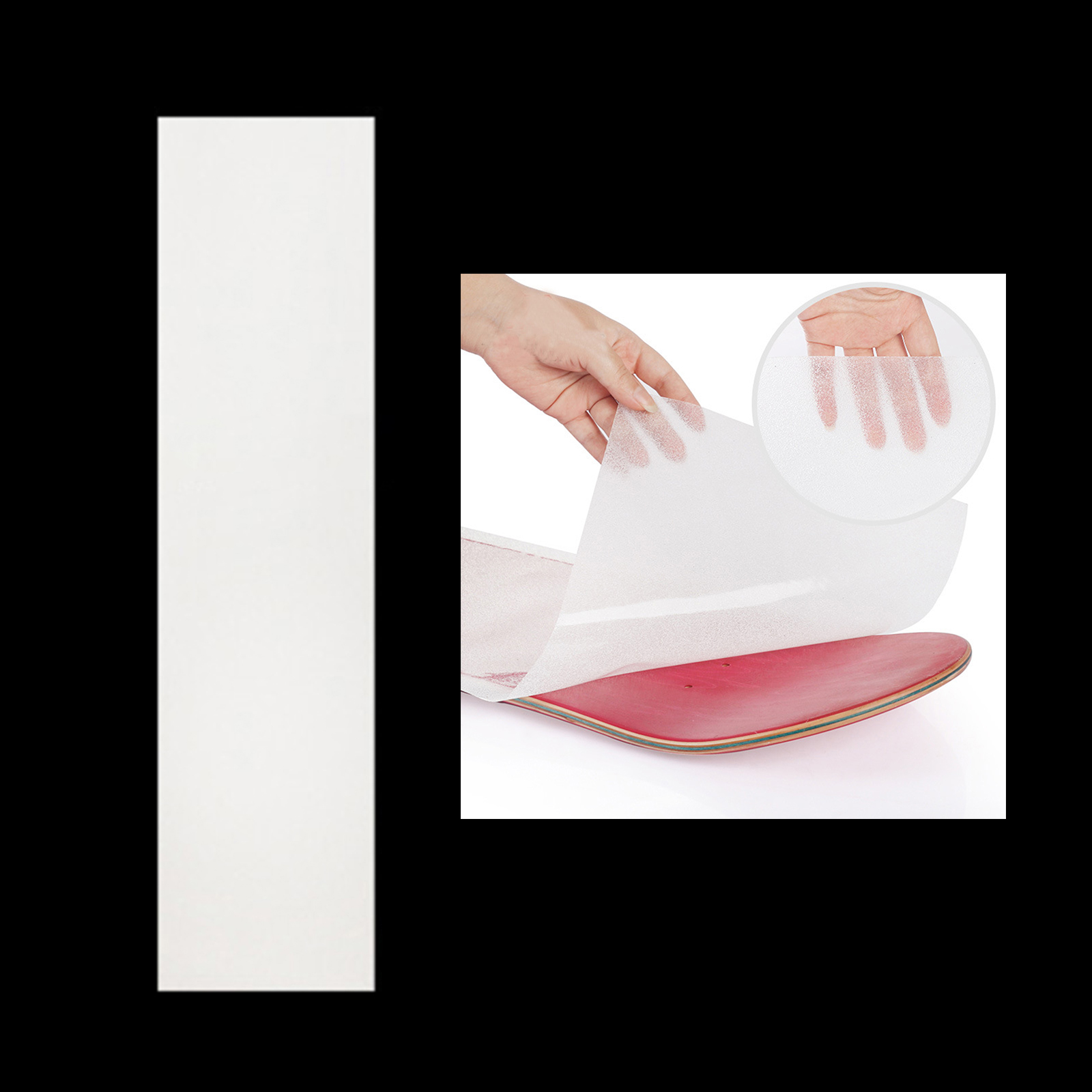 PVC Longboard Sandpaper for Skateboard Deck Clear Skate Scooter Sandpaper Sticker Skateboard Thickened Grip Tape 33 x 9.4inch