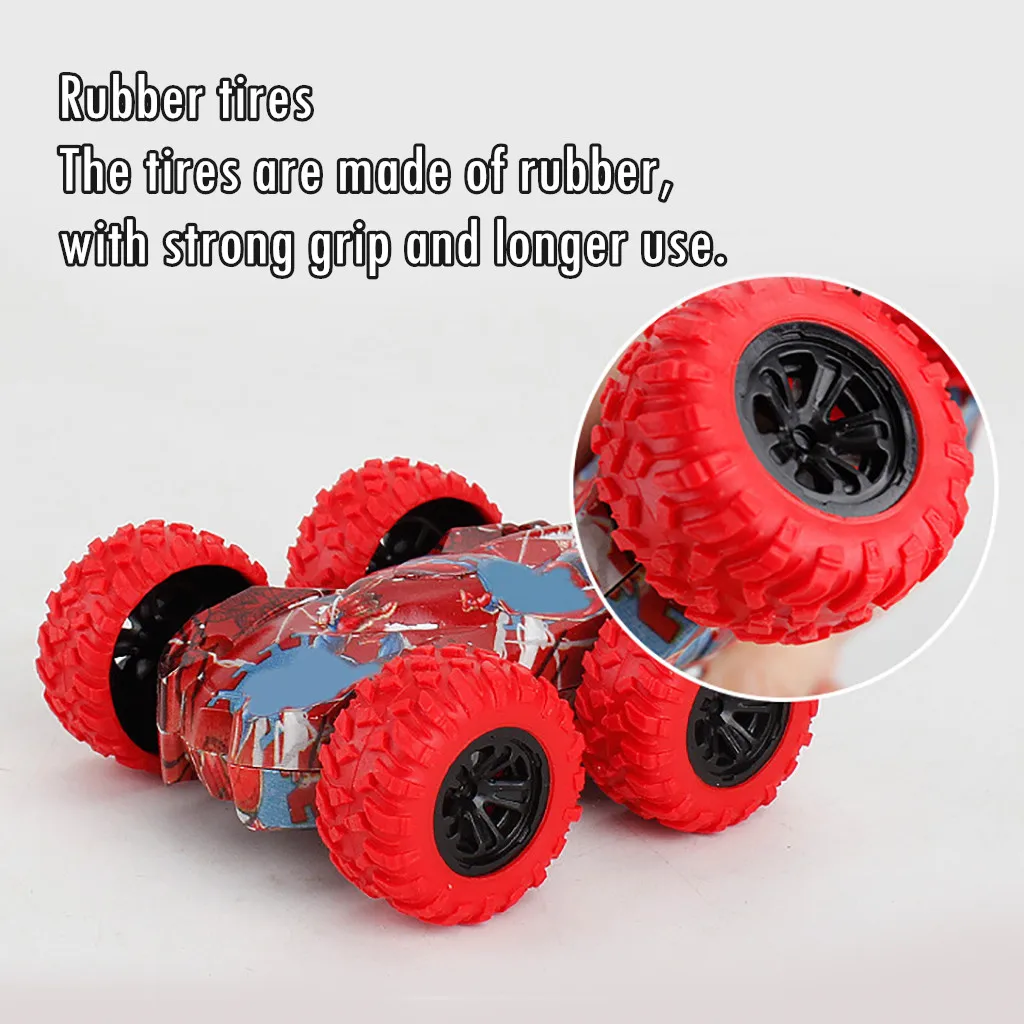 LINKIOM Inertia-Double Side Stunt Graffiti Car Off Road Model Mini Car Vehicle Kids Toy Gift for Boys and Girls 