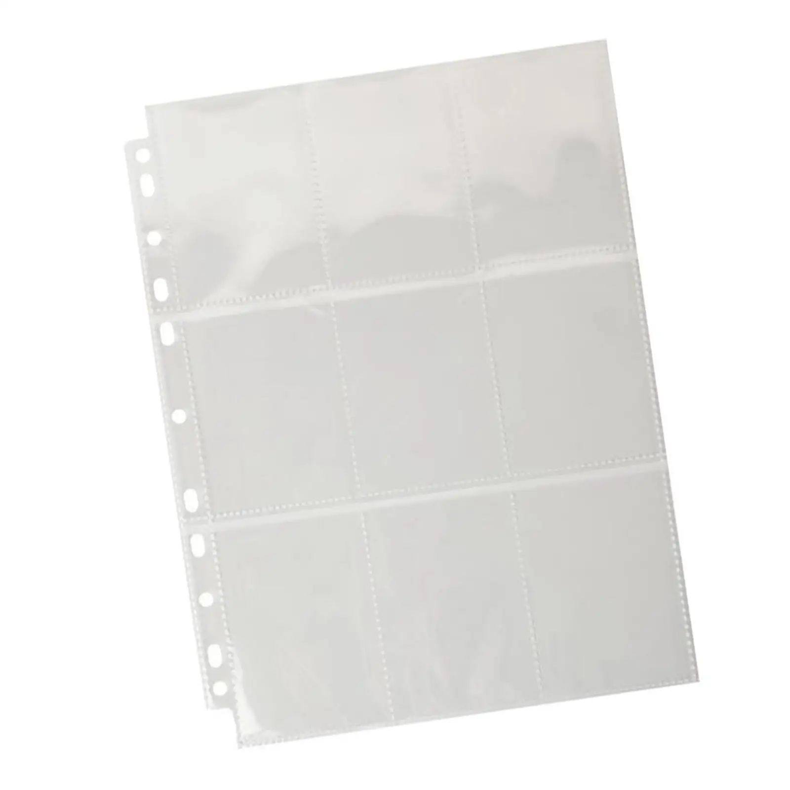 9-Pocket 20Pcs Clear Anti-Ultraviolet Plastic Waterproof Trading Card Page Sleeve Card Binder for Game Cards Album Pages Photo