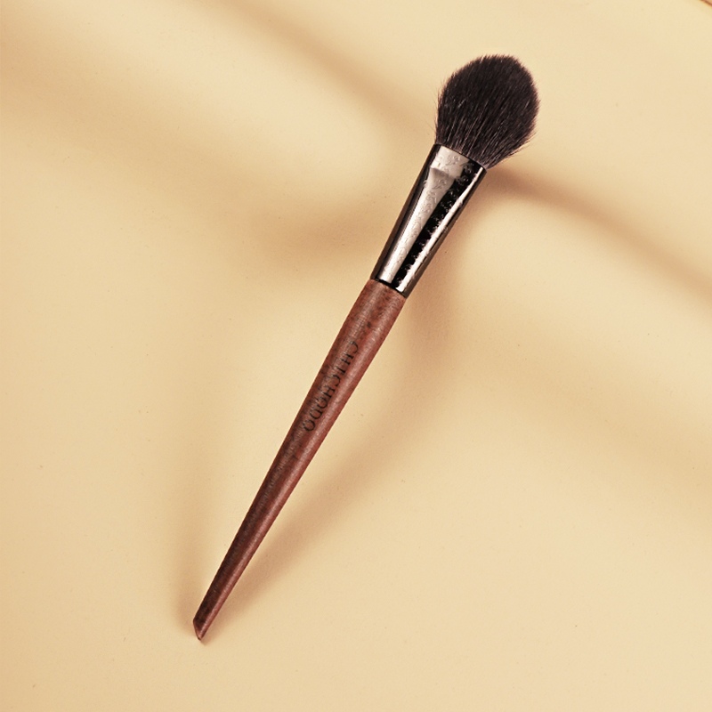 Best of CHICHODO Makeup Brush-Amber Series Carved Tube Animal Hair Brushes-Pony+ Goat Hair Blusher Brush-Peach Shape Pen-Beauty-F233 Reviews & Tips - Image 2