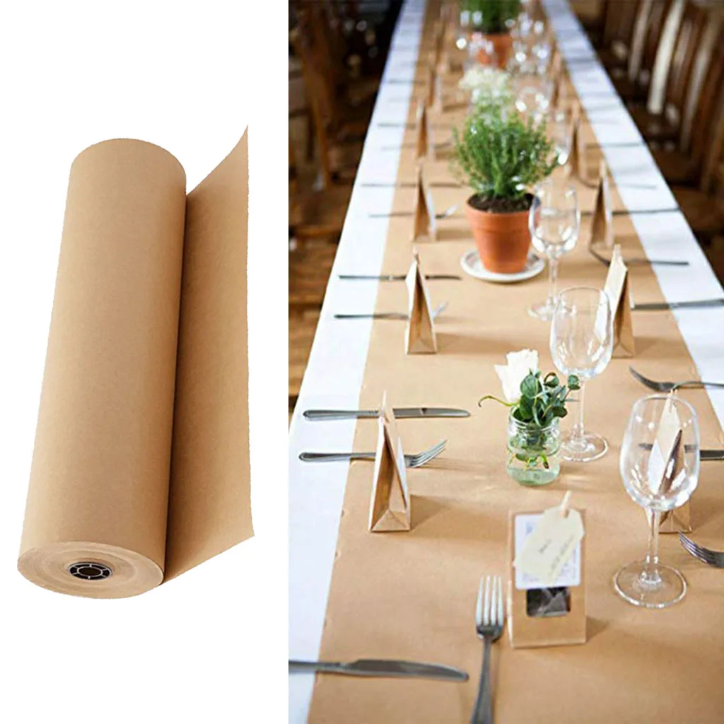 Kraft Paper Roll 30 Meters Brown Mega Roll - Natural Recycled Material - Perfect