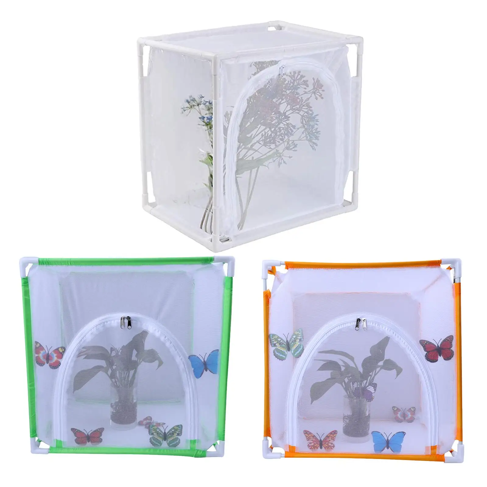 Foldable Insect Butterfly Habitat Cage Insect Mesh Cage Plant and Insects House Incubator for Caterpillars Butterfly 30x40cm