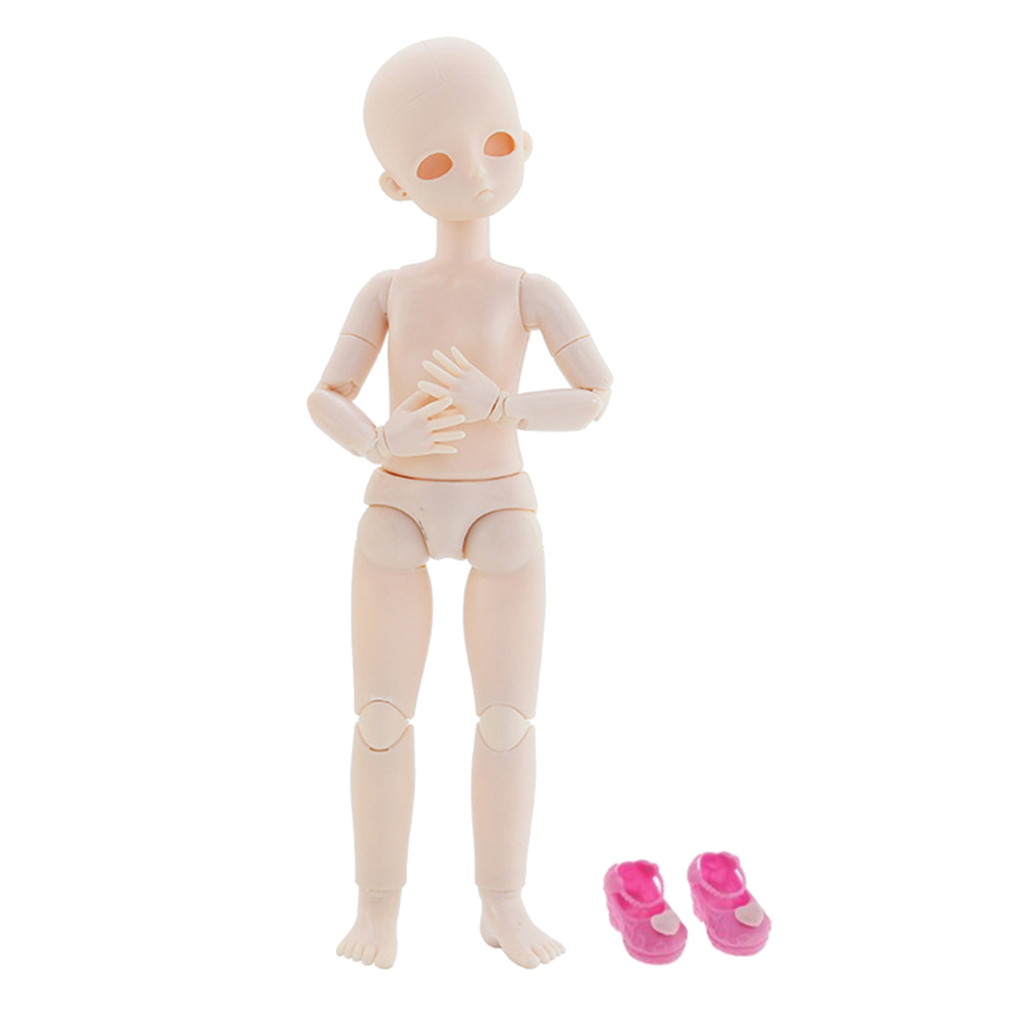 1/6  21 Jointed Girl Flexible  Doll Body Head Making Practice Makeup
