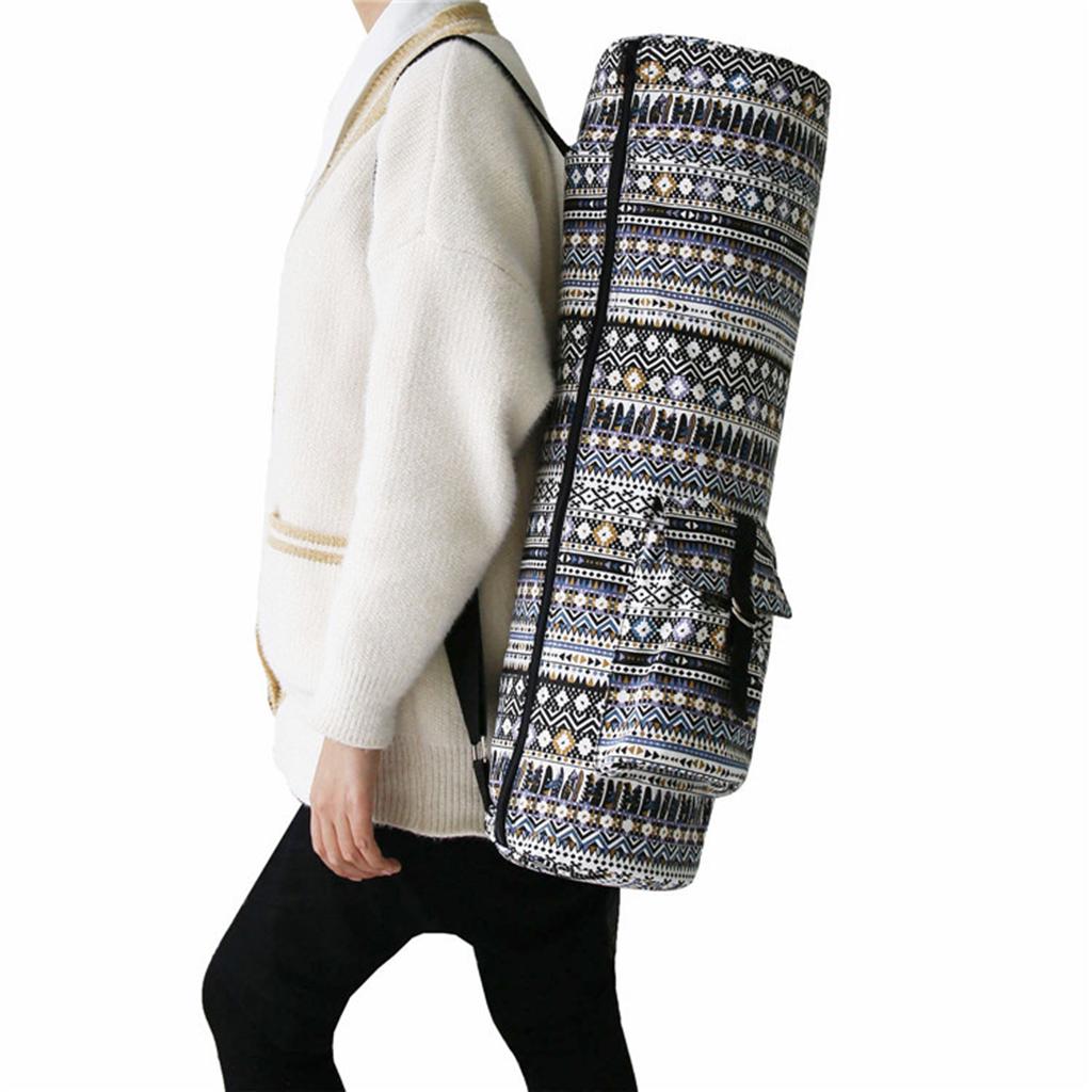 Printed Yoga Mat Bag Accessories with Shoulder Strap Fitness Sports Case Gym Pilates
