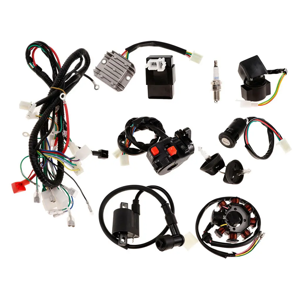 Complete Electrics CDI Coil Wiring Loom Harness Kit for 150cc 250cc ATV