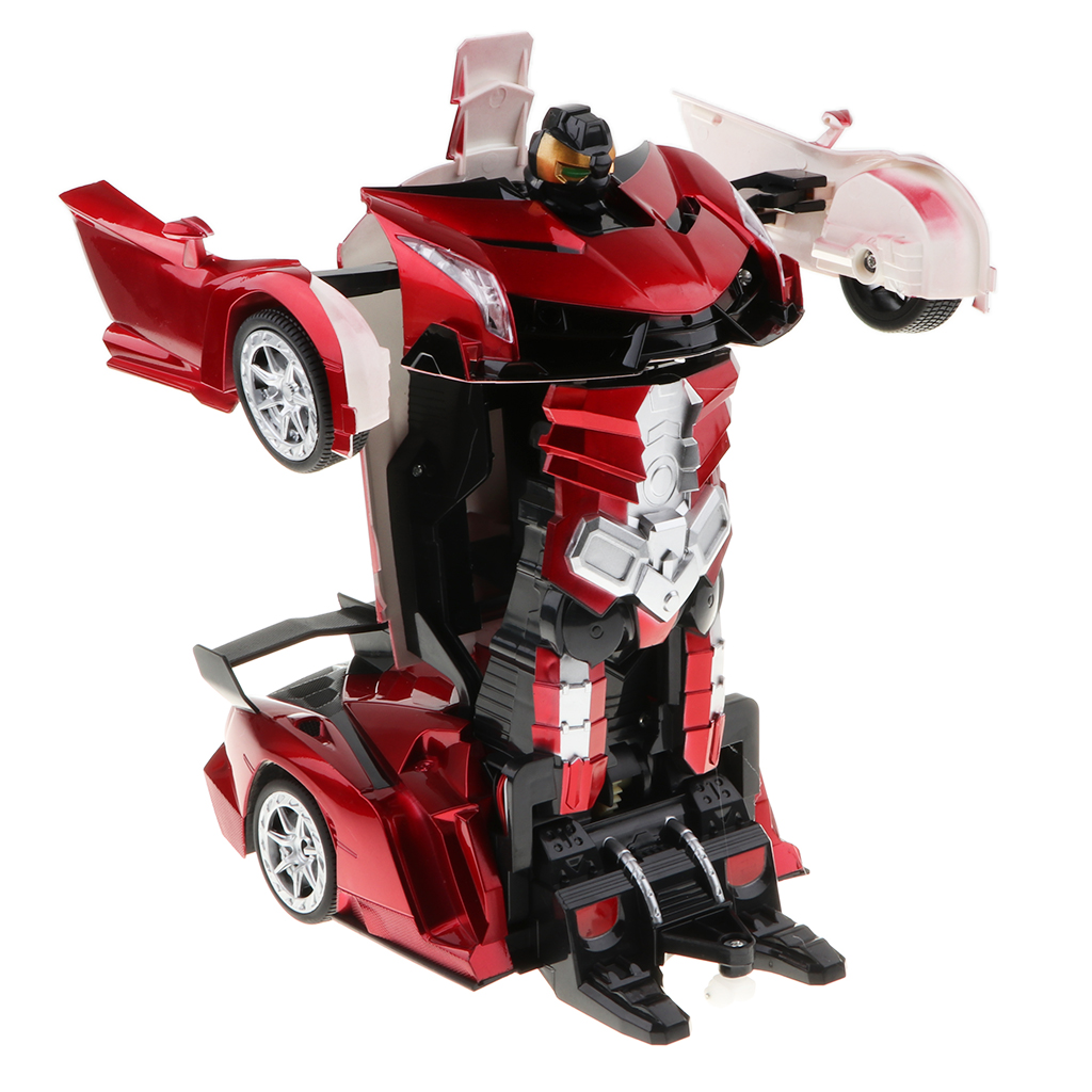 MagiDeal 1:12 Scale 2-in-1 Gesture Sensing RC Racing Car Transforming Robot Kids Remote Control Toy Birthday Gift