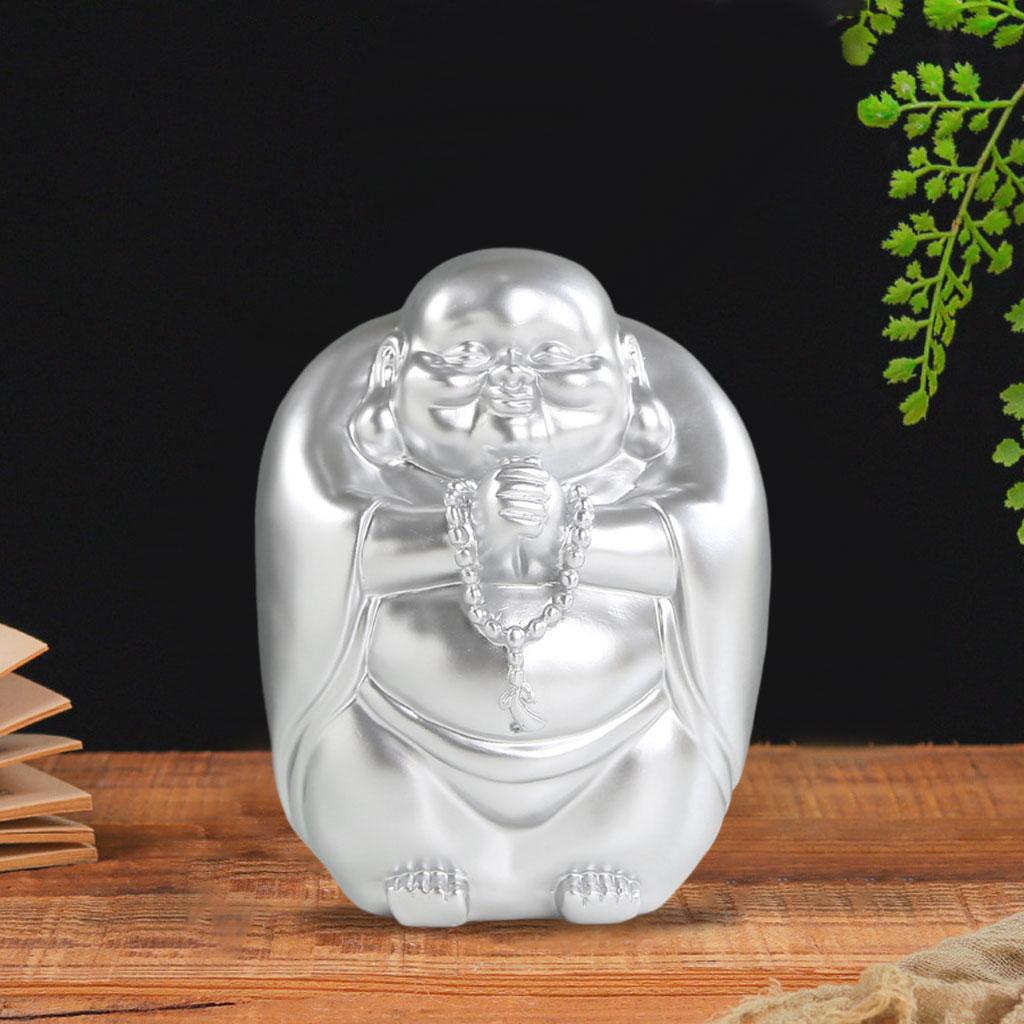 Maitreya Buddha Statue Piggy Bank Zen Sculpture Saving Pot Coin Storage Box Decor for Home Living Room Adults
