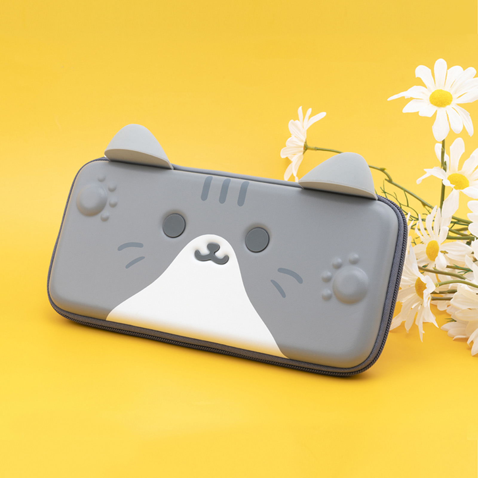 Cute Cat Paw Carry Case Compatible With Switch Protective Shell With 12 Game Cartridges Hard Shell Fit Charger Ac Adapter Bags Aliexpress