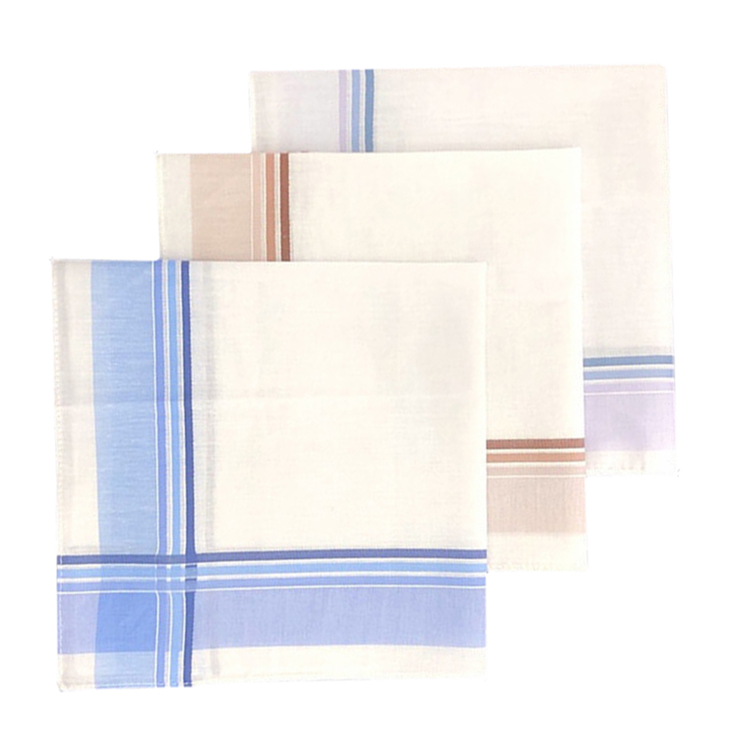 12 PCS Vintage Check Pattern Handkerchiefs 100% Cotton  Square Hankies