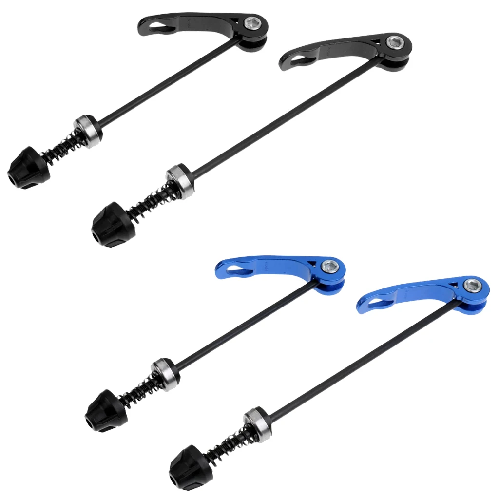 1 Pair MTB Road Mountain Bike Bicycle Wheel Hub Front and Rear Skewers Quick Release Clip Bolt Lever Axle 167/195mm