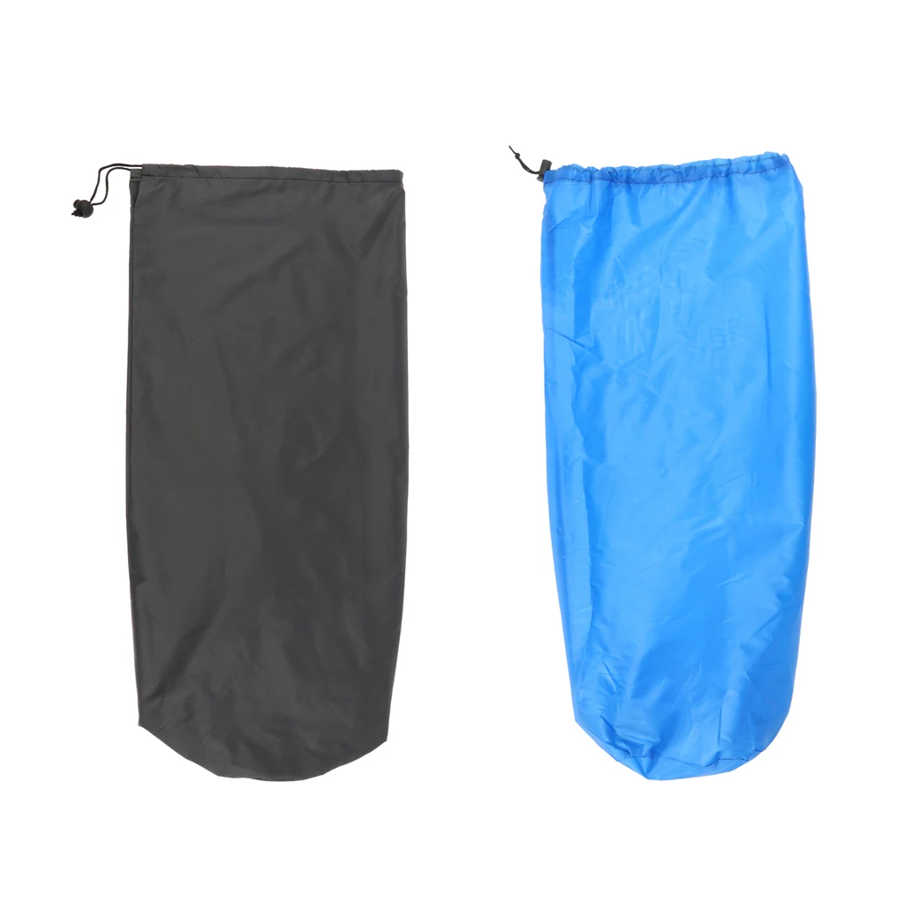 1pcs Ultra-light Drawstring Stuff Sack Sleeping Pad Mat Storage Bag for Travel Camping Hiking Fishing Mountaineering Blue/Grey