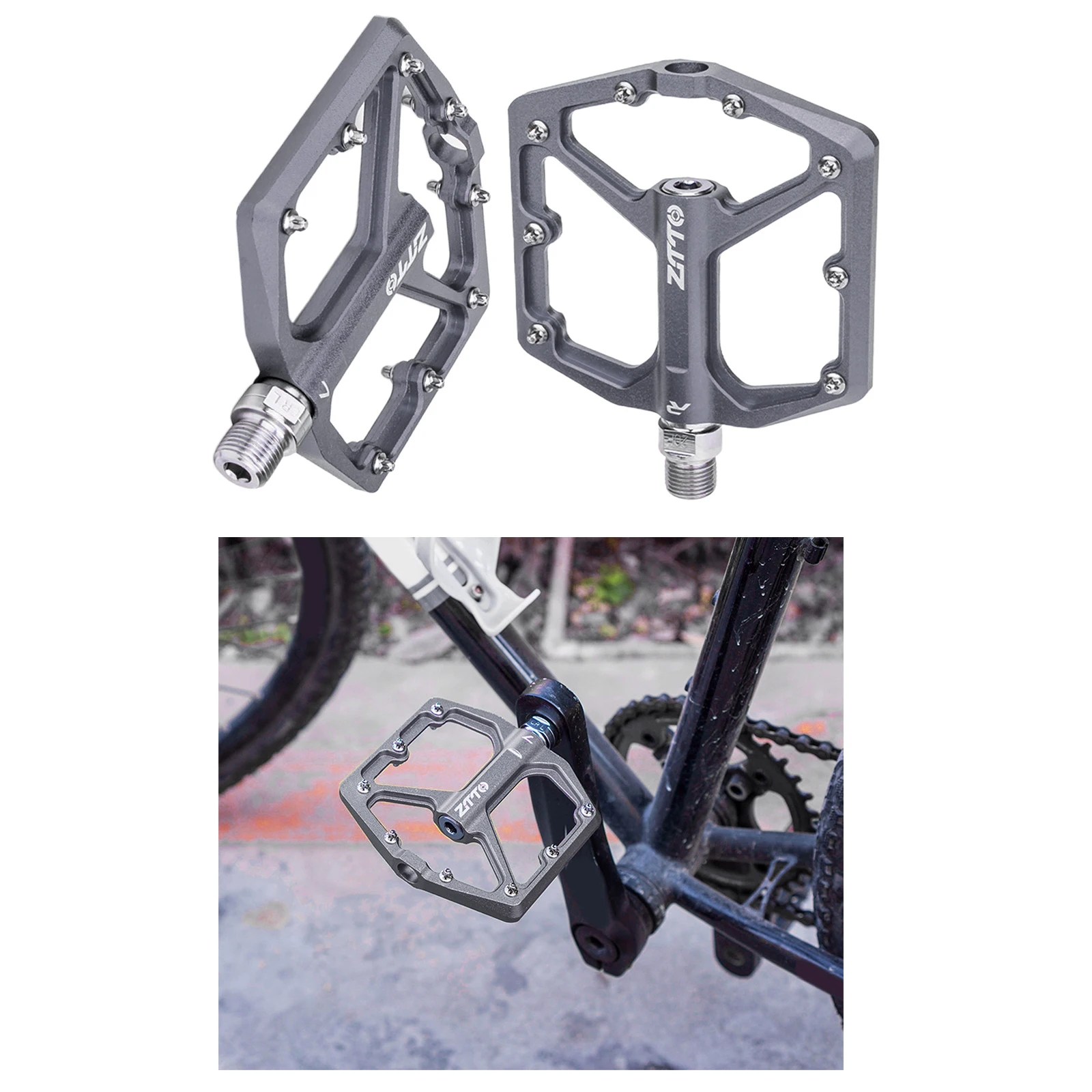CNC Aluminum Alloy Sealed Bearing Anti-slip Bicycle Pedals flat Platform Pedals Ultralight Mountain Bike MTB Bicycle Parts