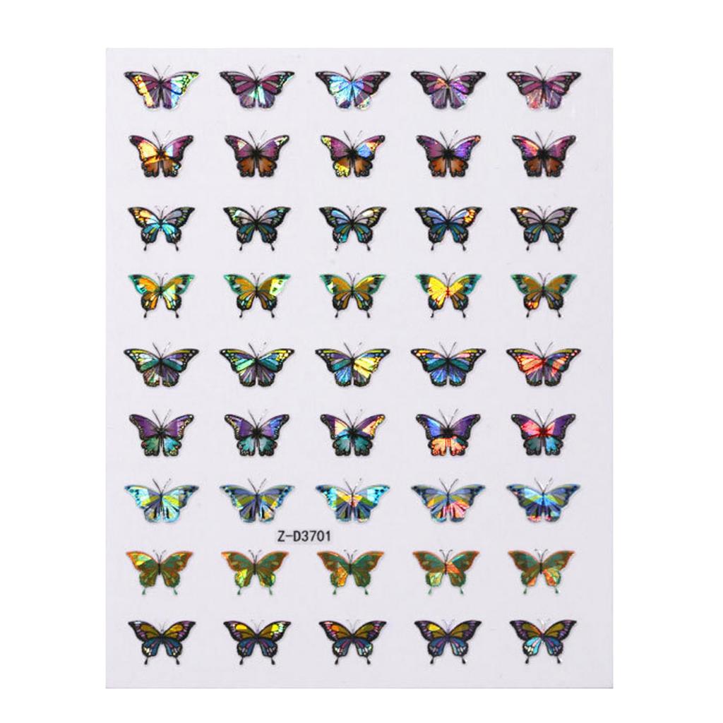 Waterproof Nail Art Stickers Self Adhesive Butterfly Stickers