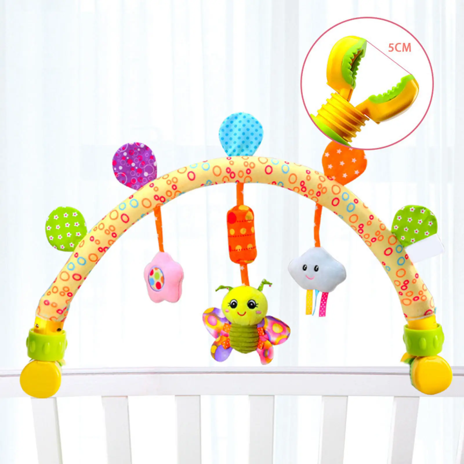 Play Arch Indoor and Outdoor Educational Hanging Soft Plush Hanging Toys for Cot Toddlers Baby