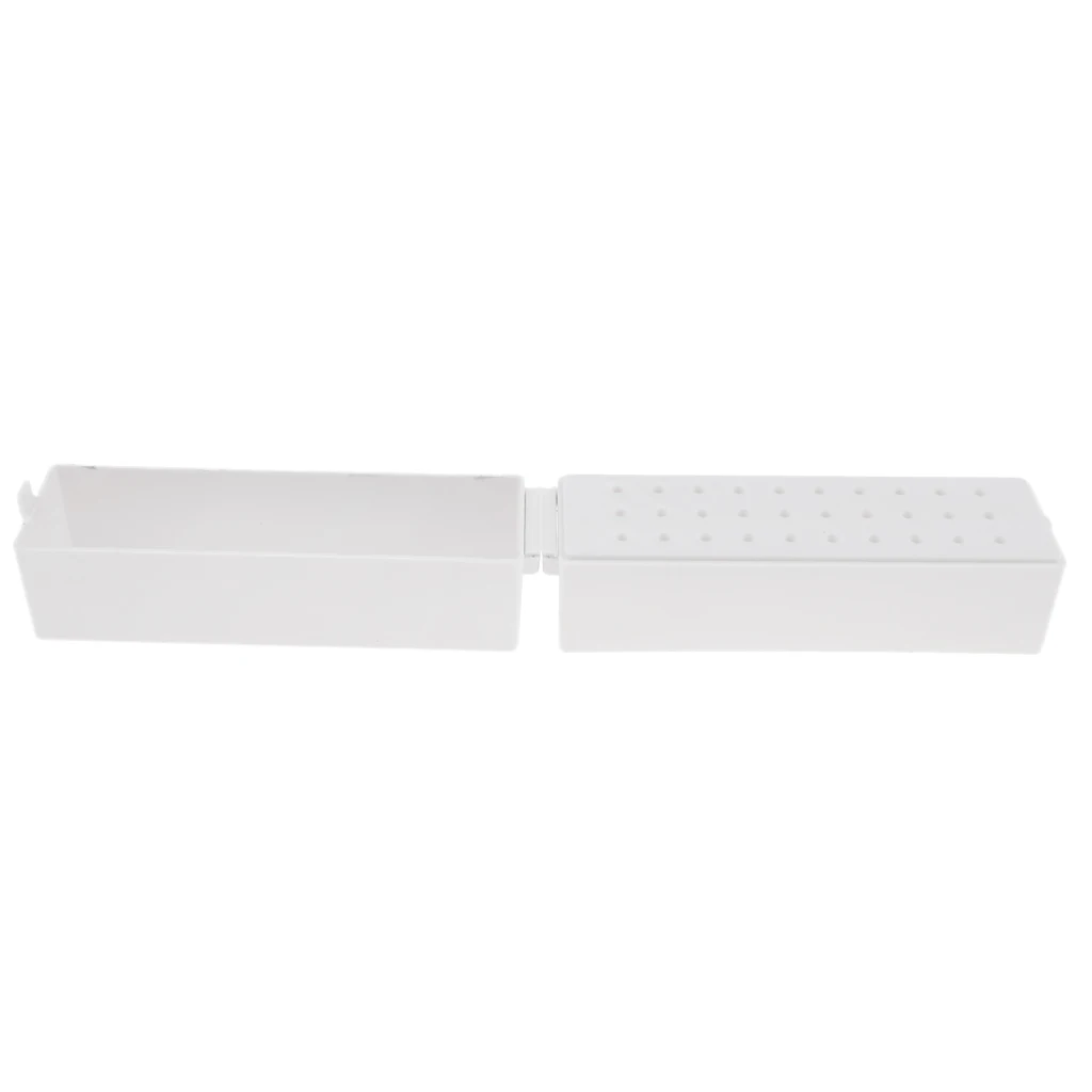 Nail Cutter Bits Holder Storage Box with 30 Holes for Grinding Pencil