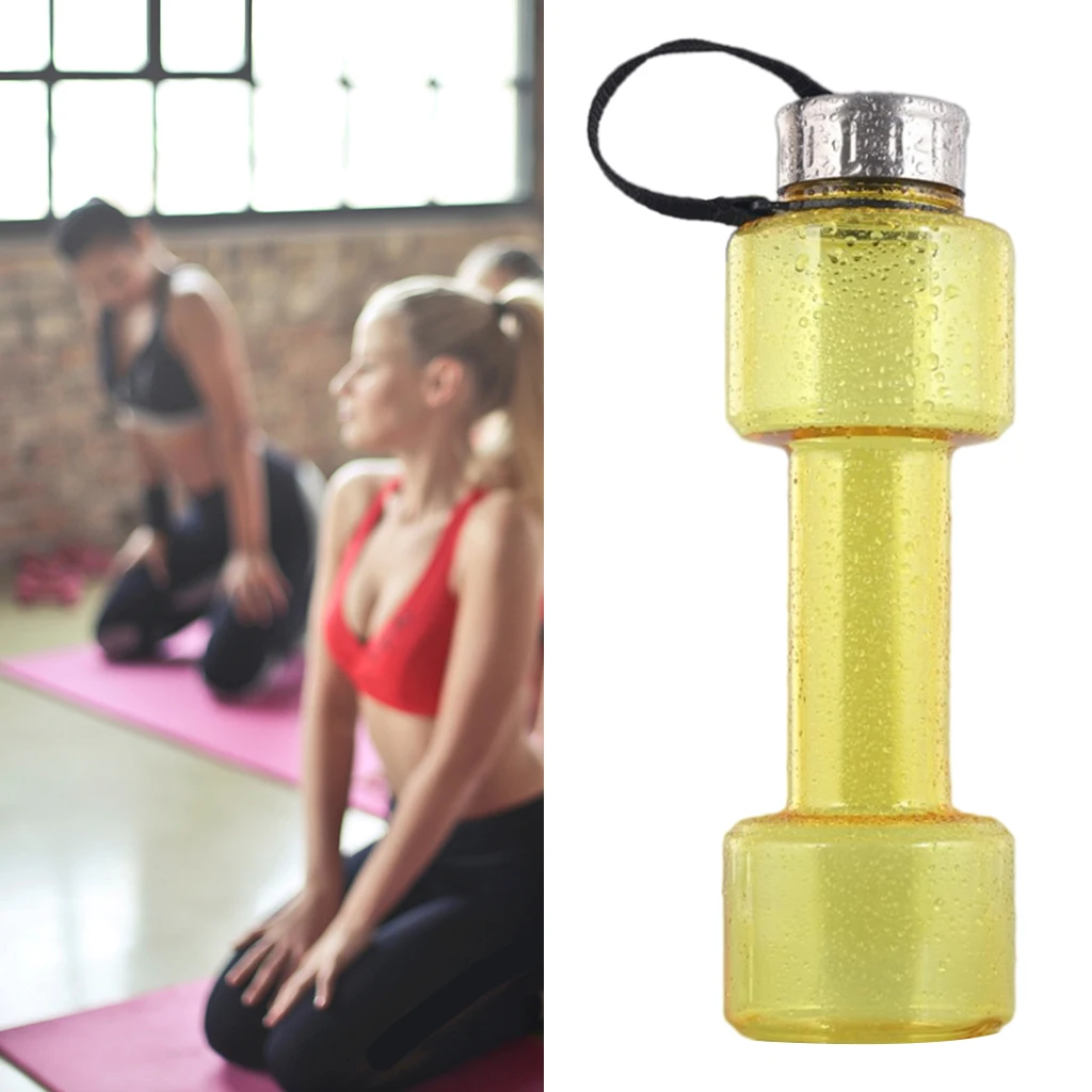 Upgrade Dumbbell Shaped Water Bottle 100% Leaproof Easy Carrying Home Gym Fitness Workout Equipment Drinking Cup Bottles Gift