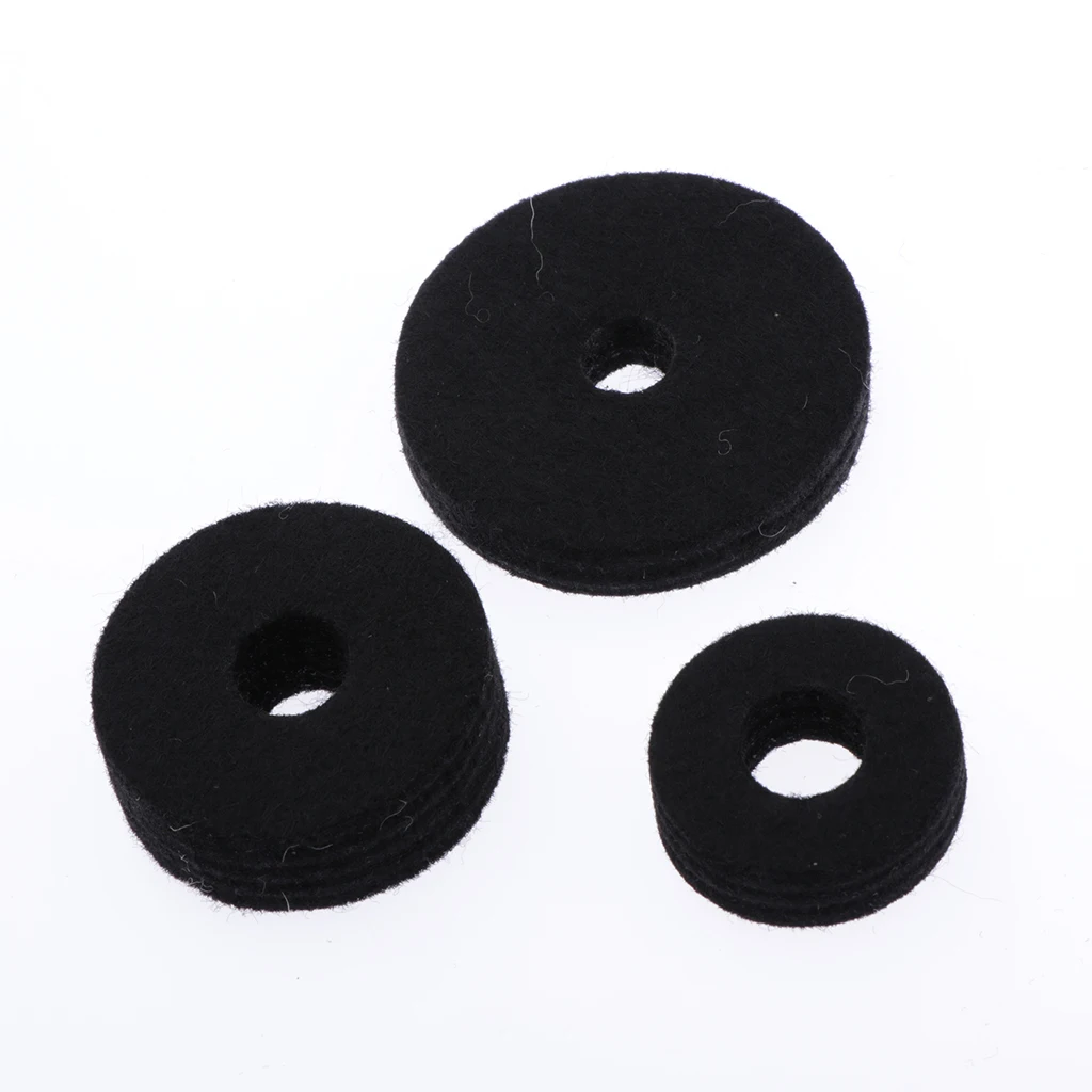 Practical Drum Set Cymbal Felts+Sleeves+Wing Nuts+Washers Set for Hi-Hat Cymbal Stand Accessories