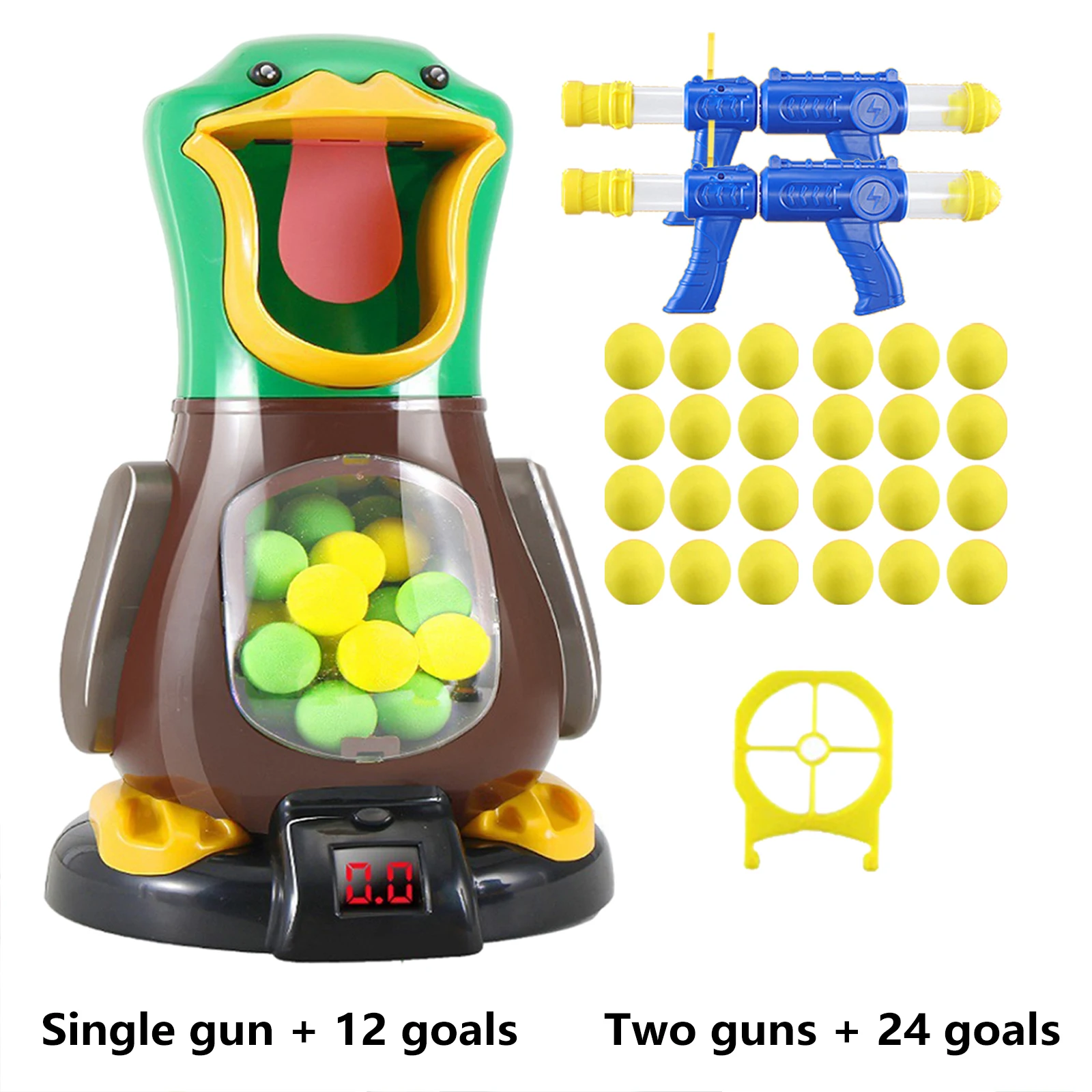 Duck Shooting Toy for Kids Shooting Game with Air Pump Guns Soft Foam Balls