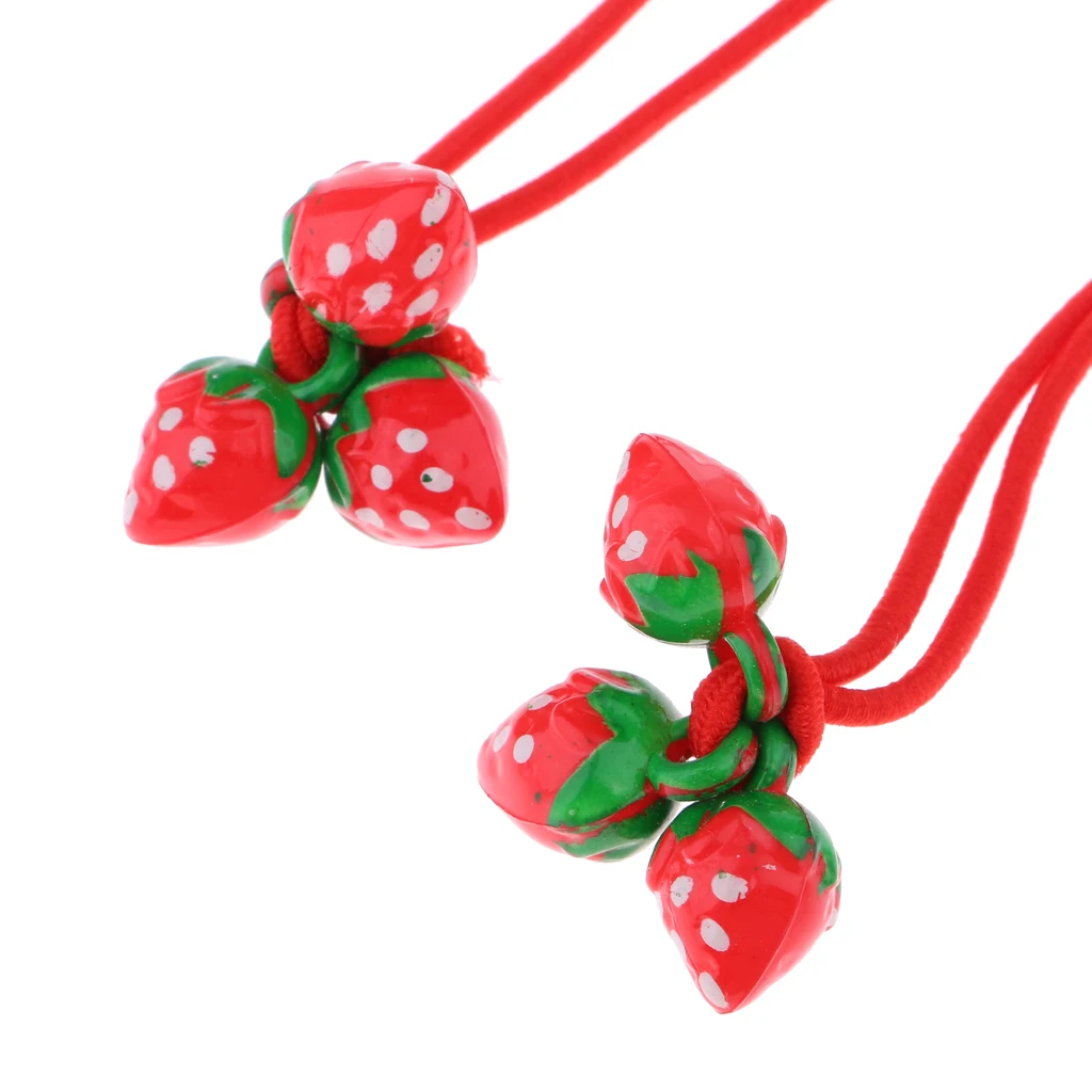1 Pair of Cute Strawberry Hair Bands for Neo Blythe 12 Inch Dolls, Red