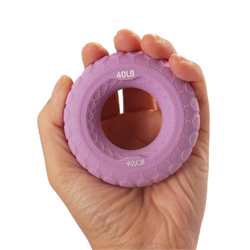 Silicone 40LB Finger Hand Wrist Gripper Ring Muscle Power Training Exerciser