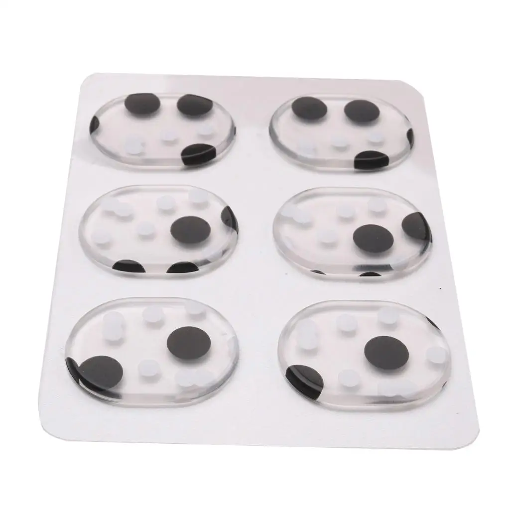 6 Pcs Drum Dampeners Gel Pads, Reuseable Silicone Drum Silencers Dampening Gel Pads Soft Drum Dampeners for Drums Tone Control