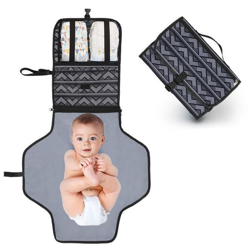 Waterproof Baby Diaper Change Mat Travel Home Change Pad 3-in-1