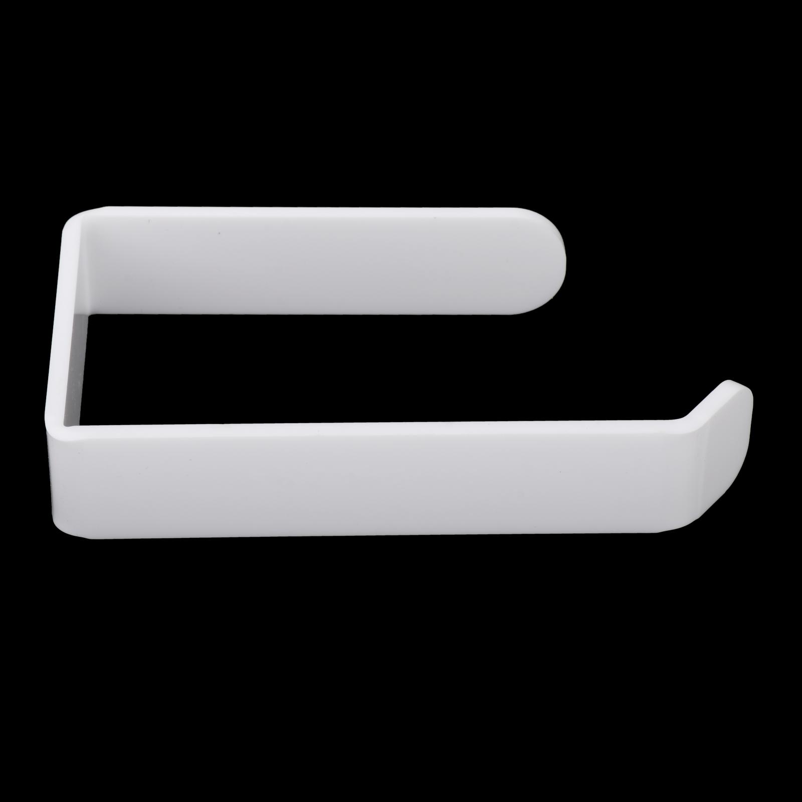White Acrylic Toilet Paper Holder Wall Mounted Kitchen Bathroom Waterproof Towel Rack Accessories Shelf