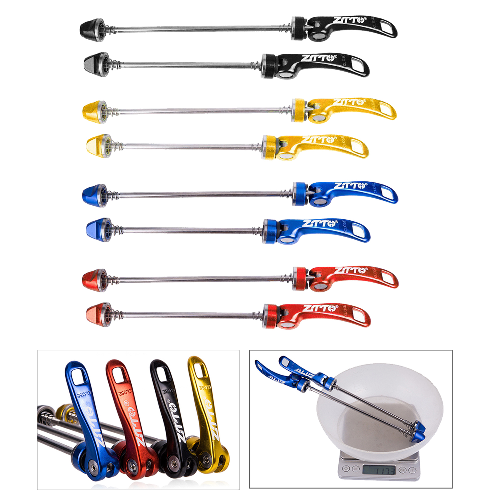 2pcs Mountain Bike Axle Quick Release Wheel Front and Rear Skewers Hubs Wahoo Thru To Adapter Bmx Wheel Mtb Extender