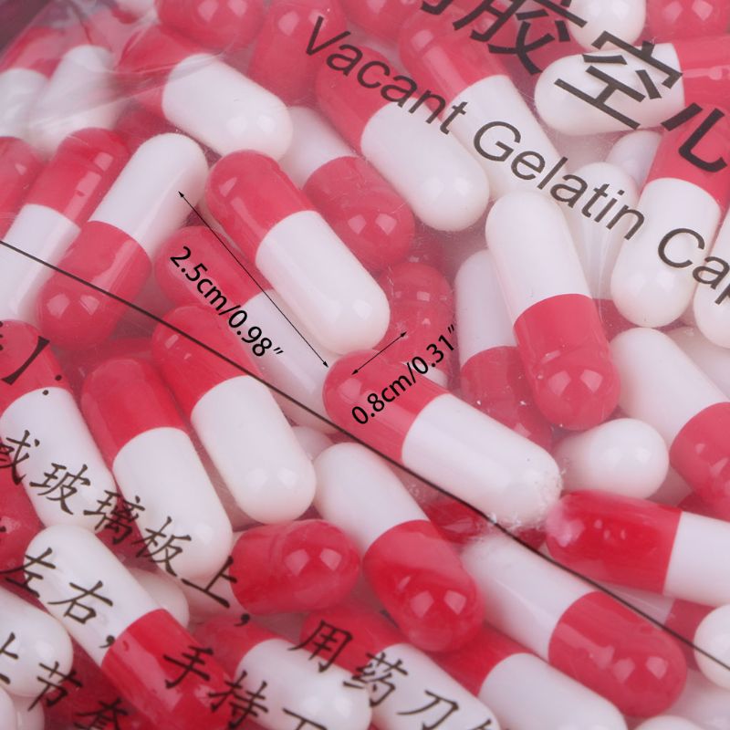 Best of 1000Pcs Empty Hard Gelatin Capsule MedicineCapsule 0 #Red And White Empty Pill Reviews & Tips - Image 3