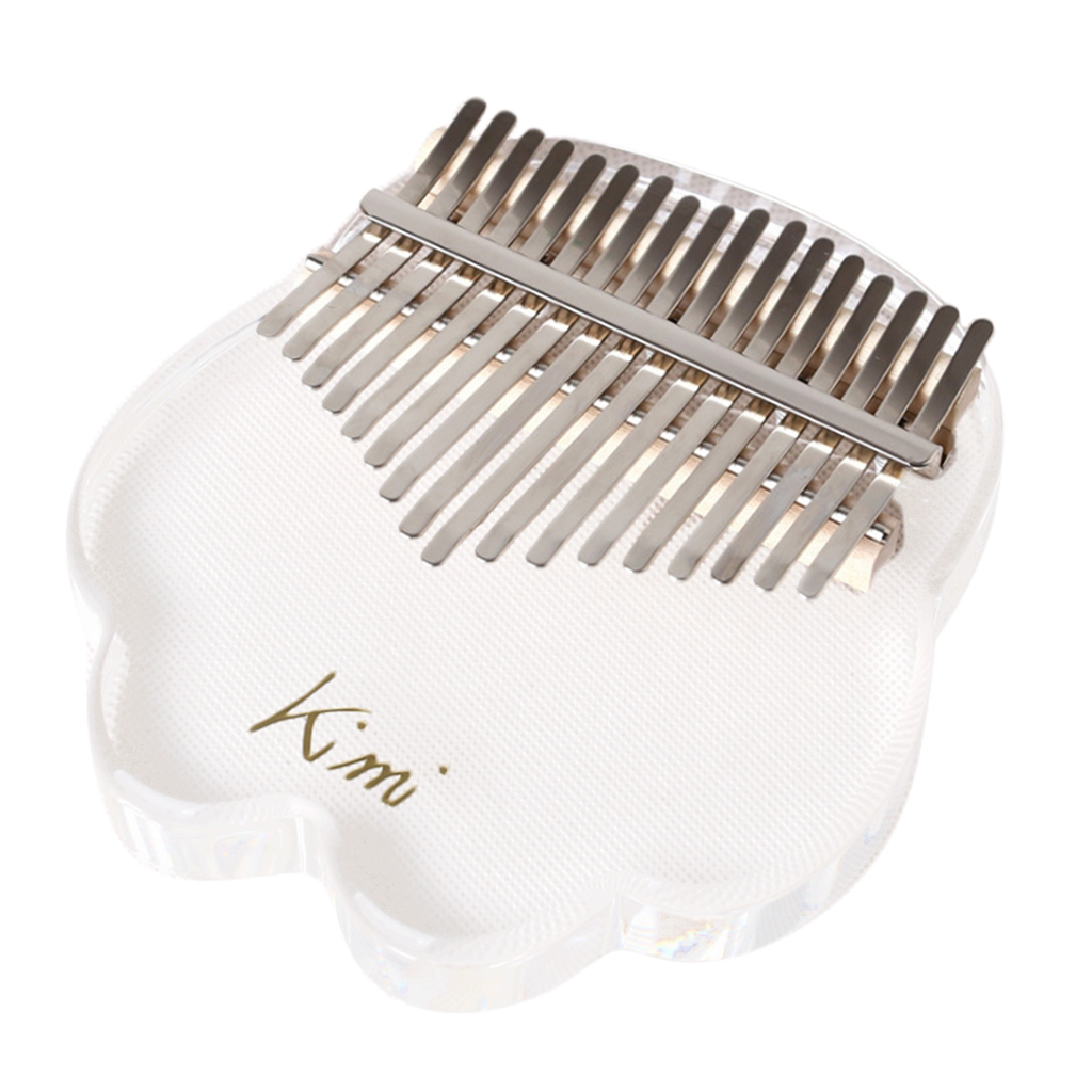 KIMI Professional Kalimba 17 Key Thumb Piano Crystal Clear with Case Sticker