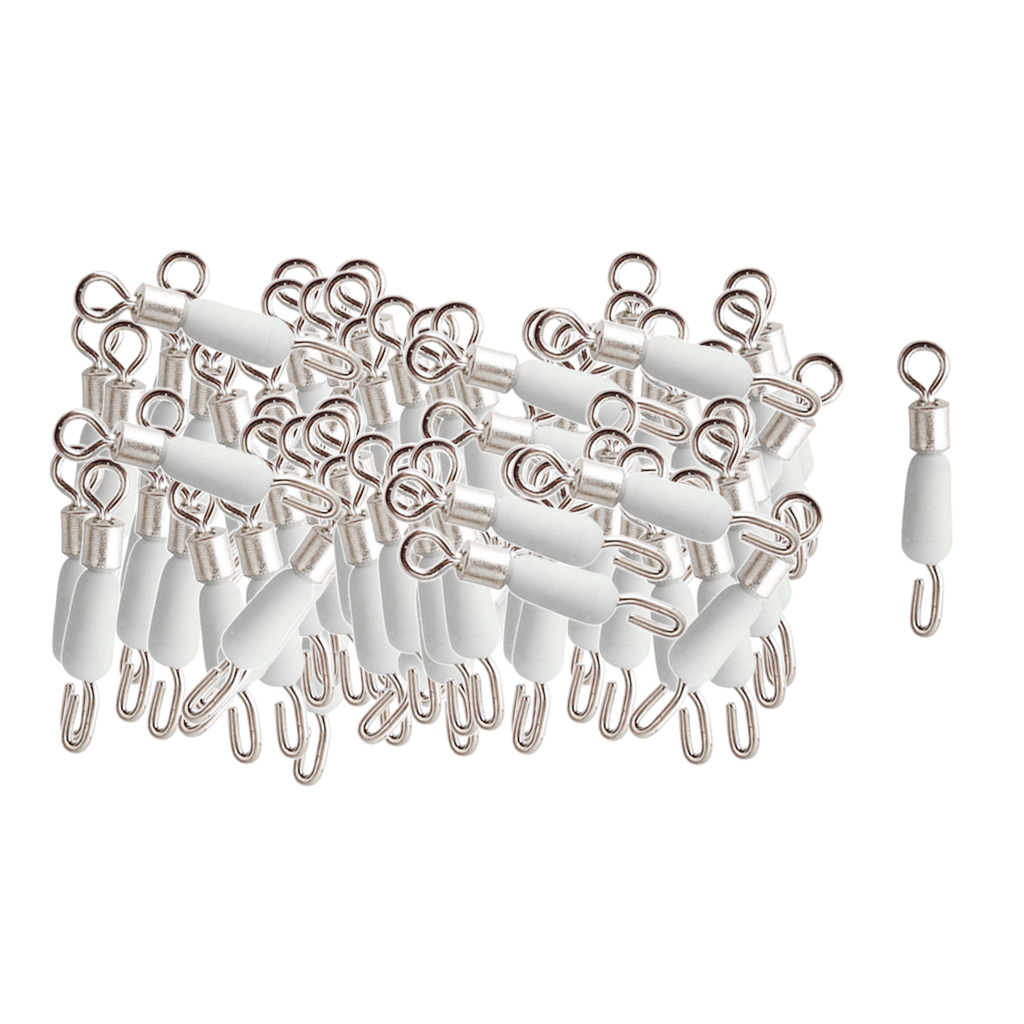 100pcs Quick Fishing Clip Line Connector Rolling Swivel Sub-line Hook Device