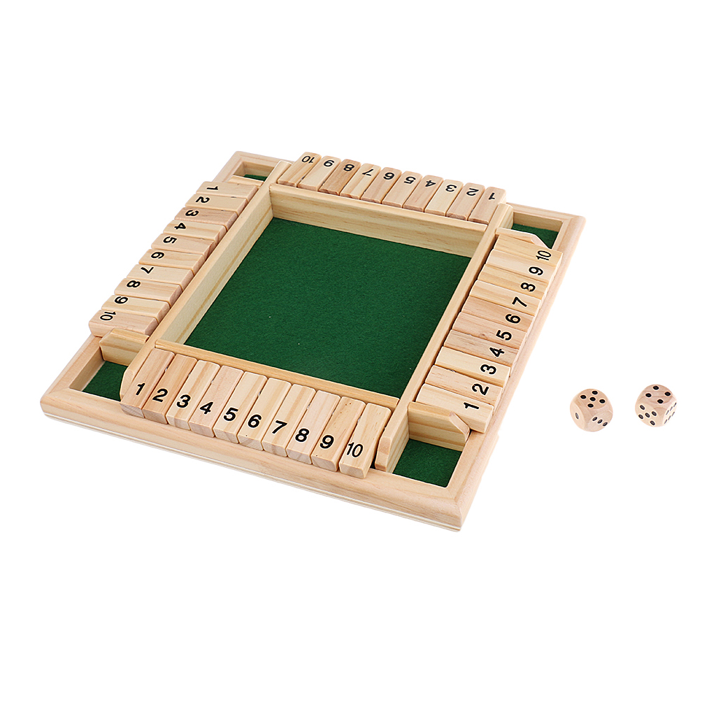 Classic Shut The Box Wooden Board Drinking Game Dice Kids Toy Christmas Gift