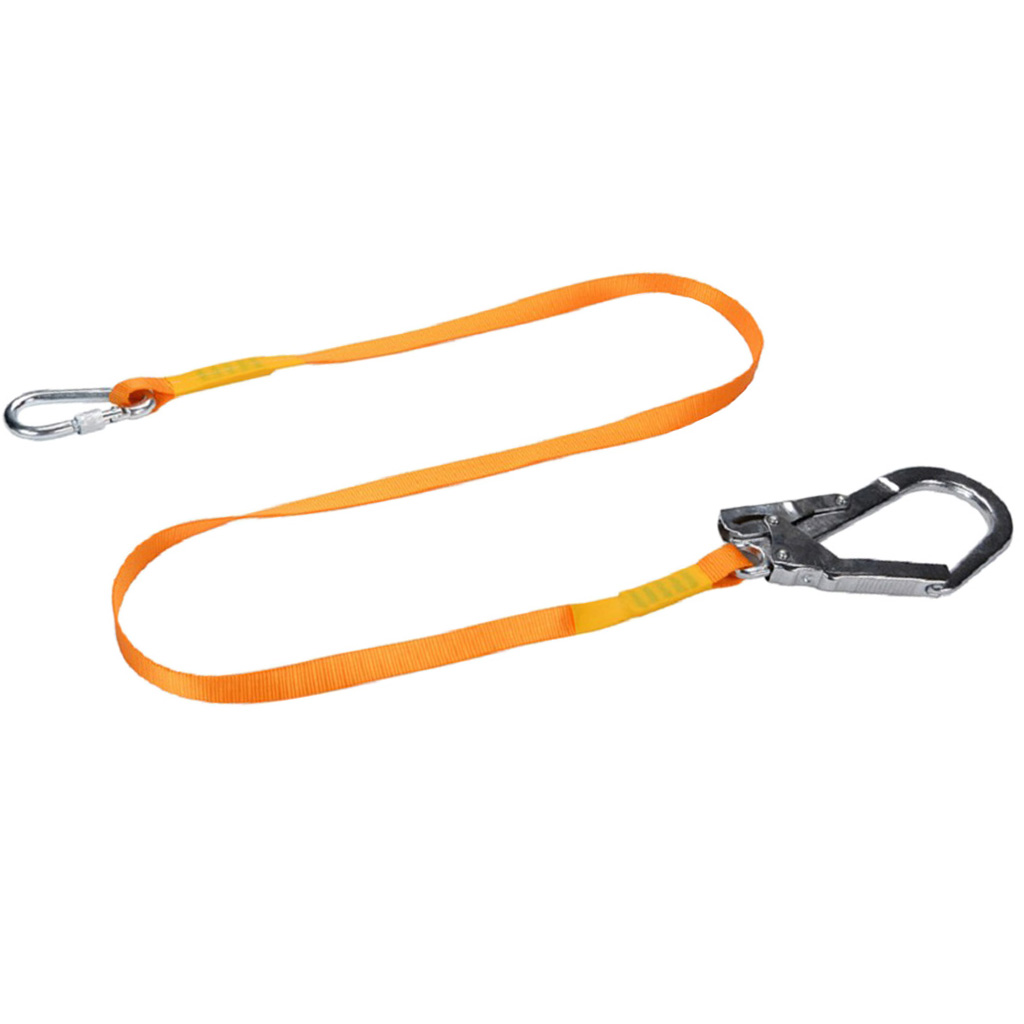 22KN Safety Harness Fall Arrest Lanyard Strap & Hook Carabiner Rock ...